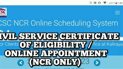 csc certificate of eligibility online appointment|CSC Online Civil Service Examination Application System (CSC .
